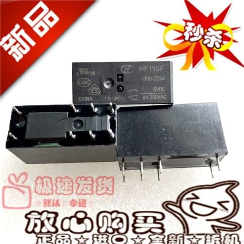 New HF115F JQX-115F 005-2ZS4 5V 8-Pin 8A 5VDC 005-2ZS4AF