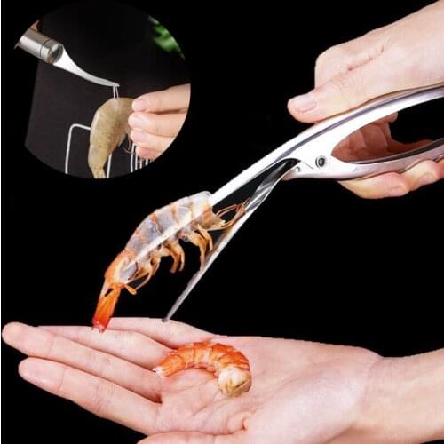 1pc Shrimp Peeler Shrimp Deveiners Knife Fishing Knife Lobster Shell Remover Peel Device Stainless Steel Kitchen Tools