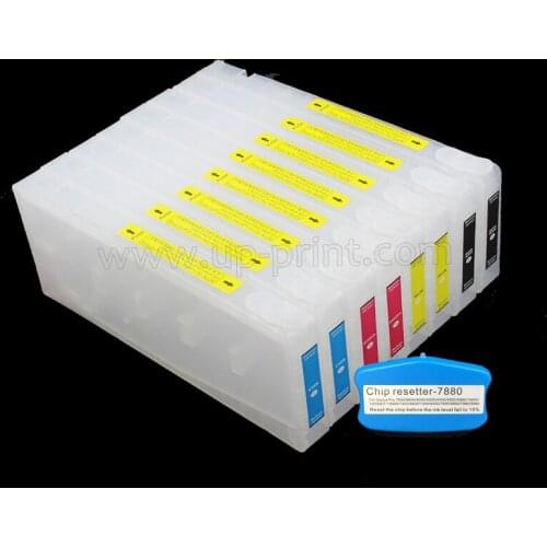 Pro7400 350ml Refillable ink Cartridges / CISS for e pson pro 7400 pro 9400 with chip + 1pcs chip resetter free shipping