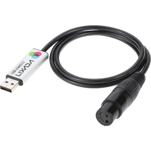 Professional LED Lighting USB to DMX Interface Adapter LED DMX512 Computer PC Stage Lighting Controller Dimmer for DJ Disco