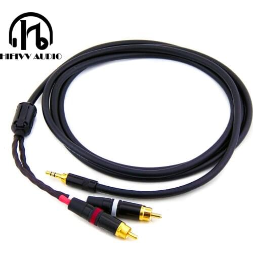 Hifi amplifier rca cable 3.5mm jack to rca audio cable AUX cable free shipping