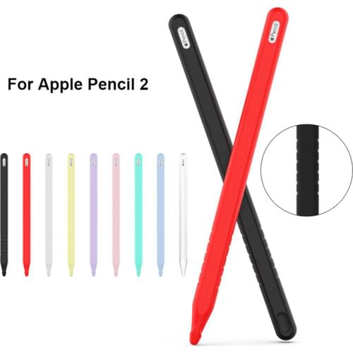 Silicone Soft Case For Apple Pencil 2nd Candy Color Protective Cover For iPad Pencil 2 Touch Pen Stylus Protector With Tip Cover