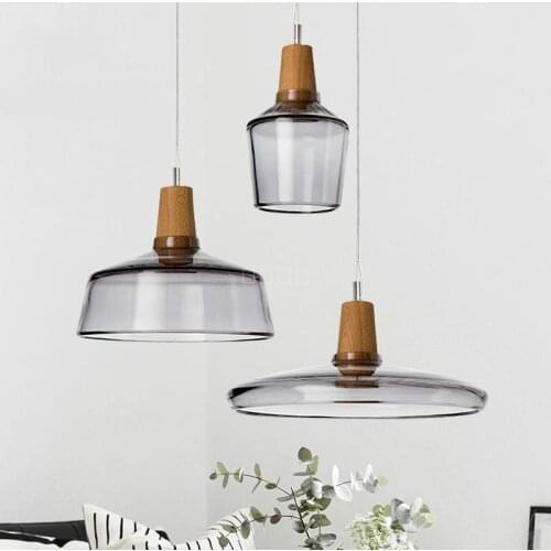 Nordic Solid Wood Glass Chandelier Lights for Living Room Bedroom Creative Led Hanging Lamp Luminaire Lampara Lustre Lighting