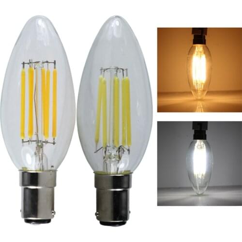 Led filament light C35 B15 B15D 220v dimmer 6W COB bulb energy saving lamp for home Chandelier Lighting dimming candle lamp