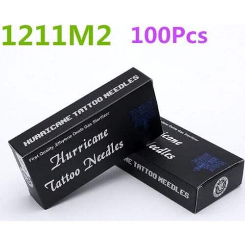 Tattoo Needles and Disposable Tubes 1211M2 100PCS/lot Hot Sale Professional Flat Tattoo Needles Disposable Tattoo Needles Size