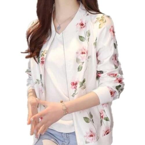 Thin See Through Lightweigt Coat Cover Ups 2021 Fashion Women Three Quarter Sleeve Floral Print Zipper Jacket 5XL Plus 9 Colors
