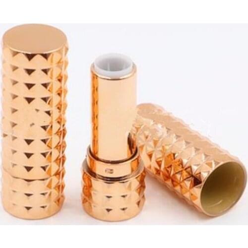High-grade 12.1mm Empty Plastic Gold Lipstick Tube Travel Cosmetic Container Lip Balm Tubes Bottles F20172933