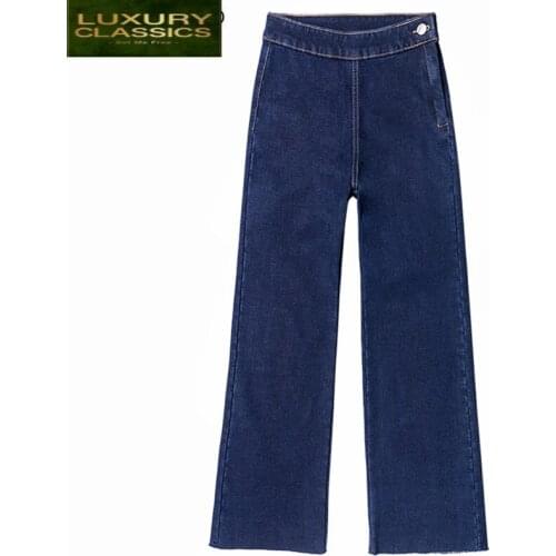 Winter Jeans Woman 2021 Velvet Jean Femme Plus Size 5XL Jeans High Waist Wide Leg Denim Pants Ladies Clothes Pant LWL666