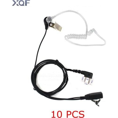 10 PCS F Plug Covert Acoustic Tube Bodyguard FBI Earpiece Anti-radiation Headset 2-pin for Icom Maxon Yaesu Vertex Radio
