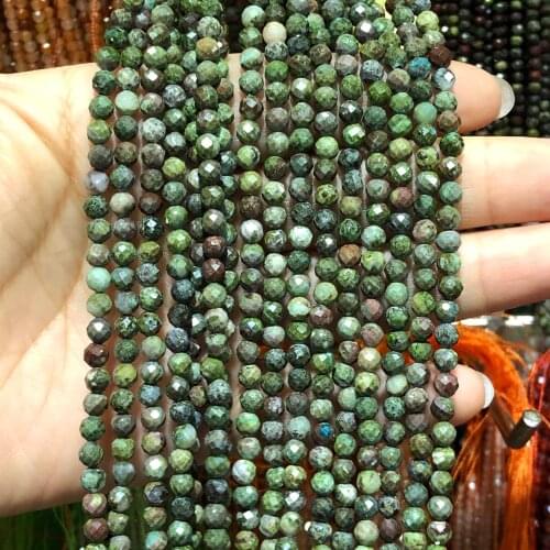 2/3mm Natural Faceted Dragon Blood Stone Bead Round Loose Spacer Tiny Beads For Diy Jewelry Making Accessories Bracelet Necklace