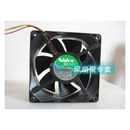 Nidec B35129-33 24V 0.68A 12cm120*120*38 3 wire ball cooling fan