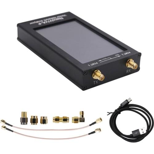50KHz-1000MHz HF VHF UHF VNA Vector Network Analyzer Kit with 4.3" LCD Display Metal Case NanoVNA-F