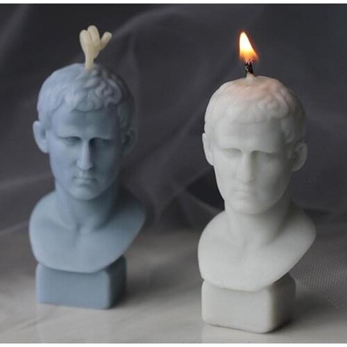 Agriba Sculture Candle Mold Artists Figures Clay Plaster Silicone Resin Mold DIY Aromatherapy Mold Art Ornament Crafts Mould