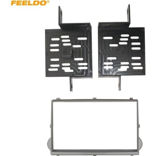 FEELDO Car 2Din DVD Radio Fascia Frame for Hyundai Starex/H1 2010 Stereo Face Panel Installation Trim Kit #AM5153