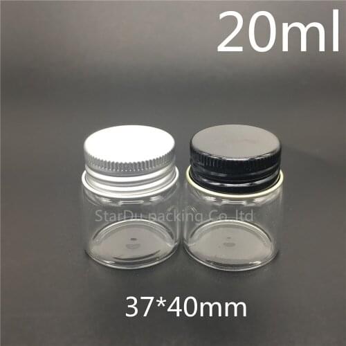 Free shipping 500pcs/lot 37*40mm 20ml screw neck glass bottle for vinegar or alcohol,carft/storage candy,liquid cosmetic bottles