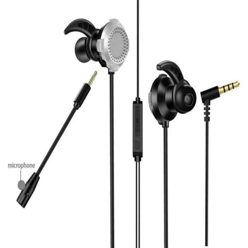 CY-G02 Universal L-Shaped 3.5mm Dynamic Wired In-ear Gaming Earphone with Mic For Xiaomi Huawei Samsung Music Sports Ear buds