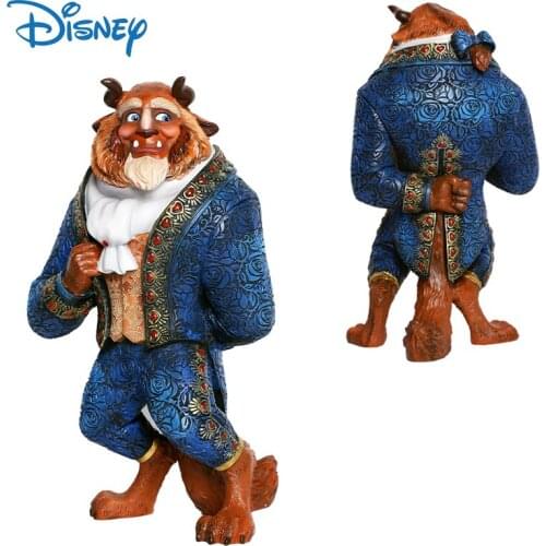 Disney Genuine Beauty and The Beast Action Figure Collection Model Toys Cartoon Anime Figures Resin Dolls Decoration Gifts Boxed