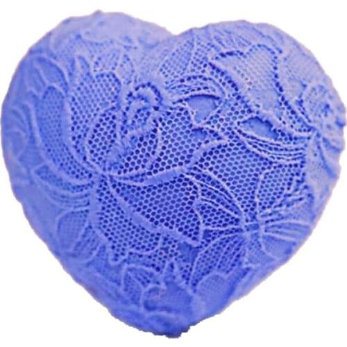 HC0025 Lace Heart Shaped Soap Mold Silicone Molds Chocolate Mould Silicone Fondant Mold Candy Clay Resin Moulds PRZY