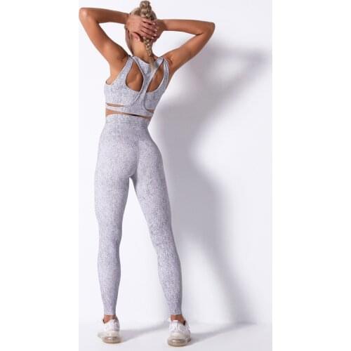 Yoga Set Women leggings Set Gym Clothing For Women 2 Piece Sets Sport Suit Fitness Sportswear Yoga legging and Sport bra femme