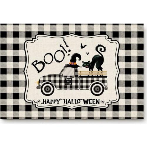 Floor Mats Bedroom Carpets Doormat Introduction To Decorate Terylene Style A Halloween Home Decorations Pumpkin Lattice Ottoman