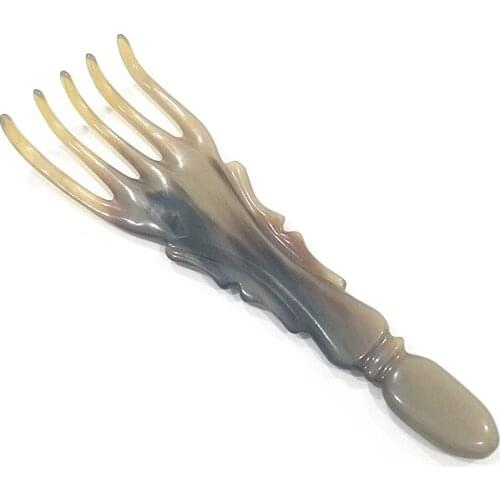 MC Massage Combs 2018 Natural Horn Wide Tooth Comb Makeup Brushes Women Scratching Itching Tangle Hair Brush Head Shaping Tool