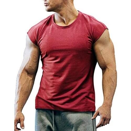 Men Vest Top Streetwear Solid Color Breathable Summer Male Sweatshirt Fashion O Neck Sleeveless Top Fitness Sports Tanks Top