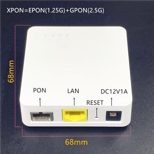 Minni 10 pcs ONU English 68MM XPON EPON1.25G/GPON2.5G G/EPON ONU FTTH modem G/EPON compatible router English ONU MINI68*68MM
