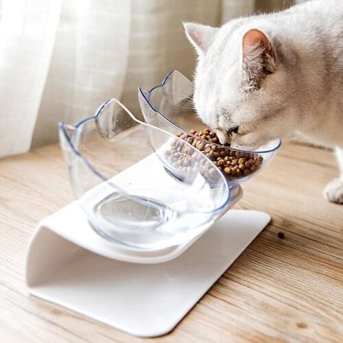 Non-slip Double Cat Bowl Dog Bowl With Raised Stand Pet Supplies Cat Water Bowl For Cat Food Bowls For Dog Feeder plates bowls