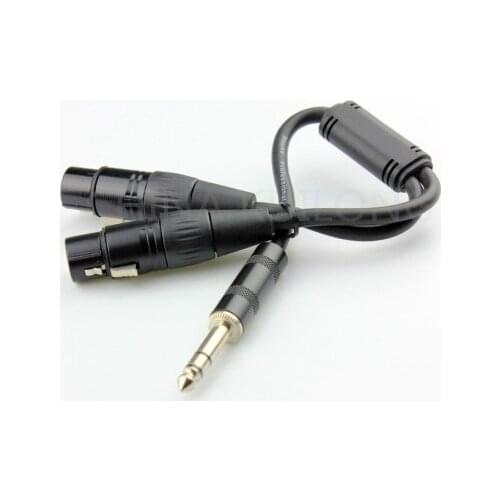 Wholesale 5pcs/lot Brand New 0.18M XLR Merger Microphone Y Combiner 1/4" male to 2 xlr female Microphone Cable adapte