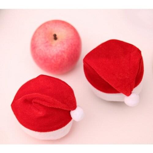 Christmas Apple Caps Mini Wine Bottle Santa Claus Hat Party Dinner Table Decoration Christmas Decoration