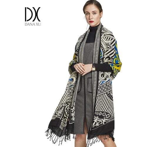 Winter luxury Brand Plaid Cashmere Scarf Women Oversized Blanket Scarf Wrap long Wool Scarf Women Pashmina Shawls and Scarves