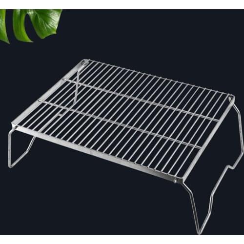 Foldable Campfire Grill Camping BBQ Cooking Barbecue Gas Stove Rack Outdoor