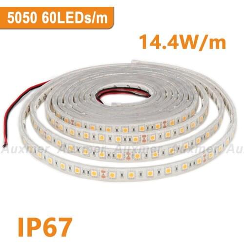 5050 60LEDs/m LED Strip,IP67,14.4W/m,DC12V/24V,300LEDs/Reel,5meter/Reel,Waterproof for Indoor & Outdoor Building Decoration