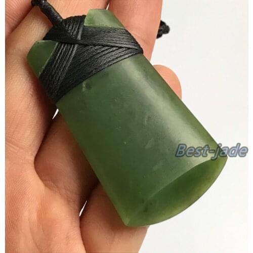 Vinatge Maori Axe Natural Green Nephrite pendant NZ jade POUNAMU Men Necklace Canadian jade Aquaman koru hatchet Greenstone gift