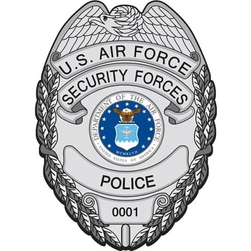 13cm x 11.9cm for U S Air Force Security Forcues Police Car Stickers and Decals Scratch-proof Graffiti Vinyl Car Wrap