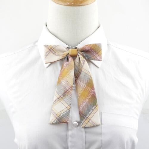 Hot Sale Chic College Striped Ladies Cute Bowtie Women School Girl Student Uniform Formal Suit Accessories Cravat Butterfly Knot