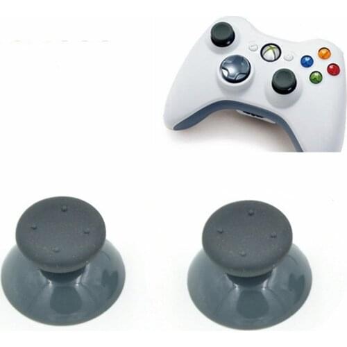 2PCS Replacement Xbox 360 Controller Analog Thumbsticks Thumb Grip Stick Grey