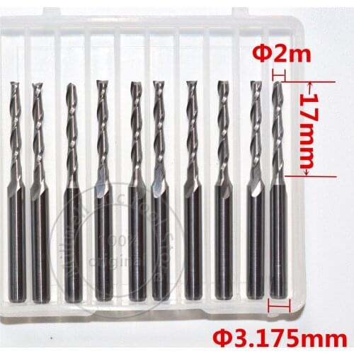 3.175mm*2.0mm*17mm,Freeshipping,CNC wood tools,carbide End Mill,woodworking insert router bit,Tungsten milling ,MDF,PVC,Acrylic