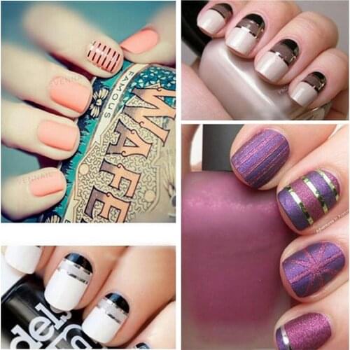 30Pcs Rolls 3D Striping Tape Line Sticker Tips DIY Nail Art Decoration Sticker Self-Adhesive Fingernail Decal Tools Tips Fashion