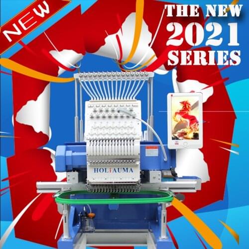Holiauma one Head Computer Embroidery Machine 15 needles 3D garment hat flat embroidery machine with10 years service guaranteed
