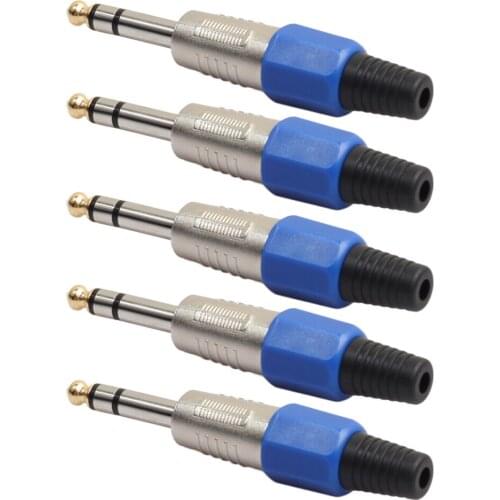 5pcs/lot XLR 6.5mm Audio Plug Stereo Microphone Electric Guitar Audio Plug