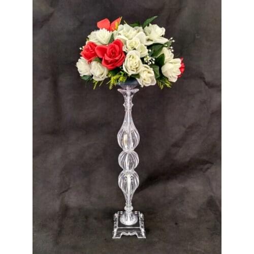 65cm Tall acrylic Candle Holders Stand Flowers Vase Candlestick table Centre Pieces Wedding Decoration