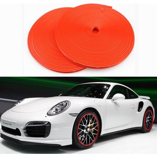 8 m Car Wheel Protector Hub Sticker Car Decorative Ribbon Auto Rim / Tire Protection Care Drop Ship Car Covers-styling
