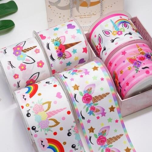 Free shipping 3 Inch Cartoon Printed Grosgrain Ribbon Craft Supplier 53023