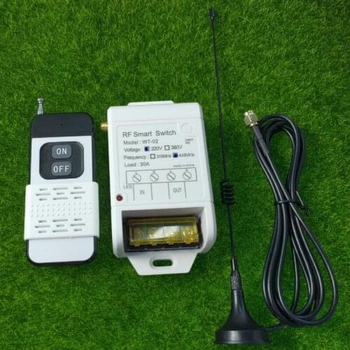 RF Wireless AC 220V Remote Control Switch 1 CH 30 A Receiver Transmitter 315/433 MHZ forwater pump lighting universal