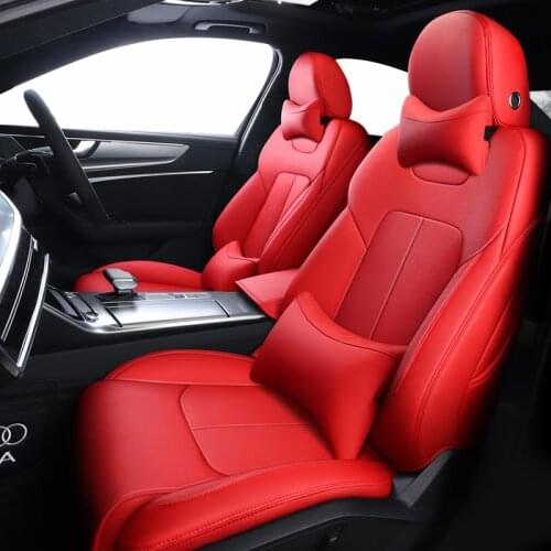 Red Car seat covers for hyundai tucson kona coupe i40 santa fe h1 creta elantra solaris ix35 veloster getz ioniq one accessories
