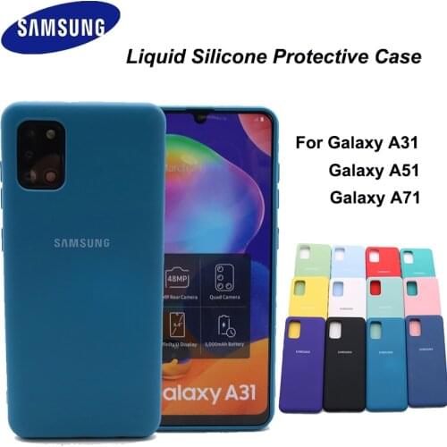Samsung Galaxy A31 Liquid Silicone Case Soft Silky Shell Cover Galaxy A51 A71 High Quality Soft-Touch Back Protective Cover