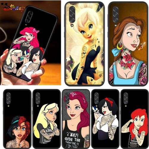 Disney Princess Tattoo For Samsung Galaxy A90 A80 A70S A60 A50S A50 A40 A40S A30 A30S A20E A20S A10S A10 A2 Phone Case