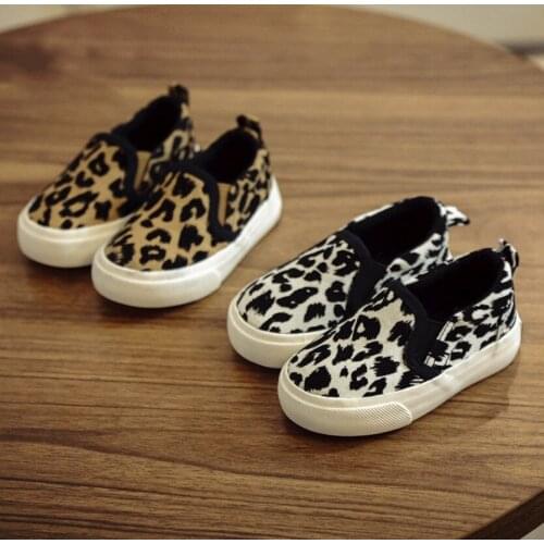 2019 Spring Summer Child Kids Sneaker Fashion Leopard Baby Boys Girls Canvas Shoes Cute Children Casual Sports Shoes