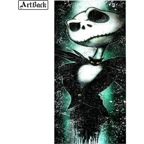 Full square drill diamond diamond painting skull jack 40x80cm rhinestone mosaic handicraft 3d diamond embroidery home decoration